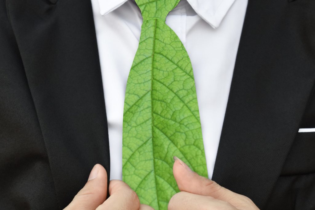 Tips for Reducing Your Business's Environmental Impact 10 businessman in suit with green leaf as tie enviro 2022 11 04 02 58 29 utc scaled